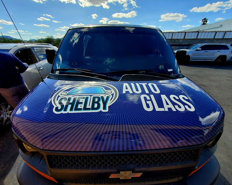 Shelby Auto Glass branded service vehicle for professional insurance claim support
